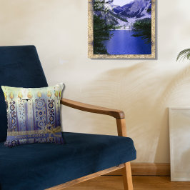 Lycklig Hanukkah Blue Candles Dekorativ kudde