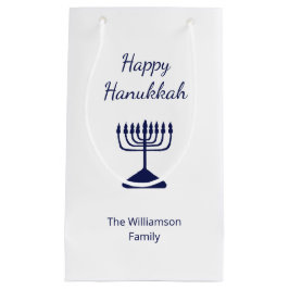 Lycklig Hanukkah Blue Menorah Helgdag