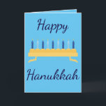 Lycklig Hanukkah Blue Menorah Helgkort<br><div class="desc">Fira den underbara festivalen i ljus med det tematiska hälsningskortet Lycklig Hanukkah. "Lycklig Hanukah" är skrivet med ett vackert mörk blått kursivt teckensnitt med blå ljus. Insidan av kortet har ett underbart meddelande. Beställ idag! Clipart från Sonya DeHart Design på: http://www.sonyadehartdesign.com |http://www.sonyadehartdesign.etsy.com</div>