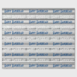 Lycklig Hanukkah Blue Rand Presentpapper