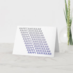 Lycklig Hanukkah Blue Silver Grått Card Helgkort
