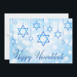 Lycklig Hanukkah Blue Star of David<br><div class="desc">Den här helgdagarna är en dekoration av David Star med texten "Lycklig Hanukkah" i modern typografi. #hanukkah #chanukah #helgdagar #säsong #festive #star #starofdavid #blue #modern #dekoration #ornament #designer #hälsning #kort #hälsningskort #stationery</div>