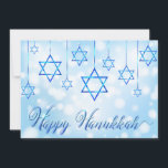 Lycklig Hanukkah Blue Star of David<br><div class="desc">Den här helgdagarna är en dekoration av David Star med texten "Lycklig Hanukkah" i modern typografi. #hanukkah #chanukah #helgdagar #säsong #festive #star #starofdavid #blue #modern #dekoration #ornament #designer #hälsning #kort #hälsningskort #stationery</div>