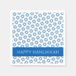 Lycklig Hanukkah Blue Star of David Helgdag Faith Pappersservett