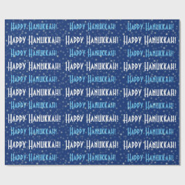 Lycklig Hanukkah Blue Stars Presentpapper