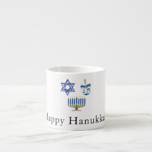 Lycklig Hanukkah Blue & White Espressomugg