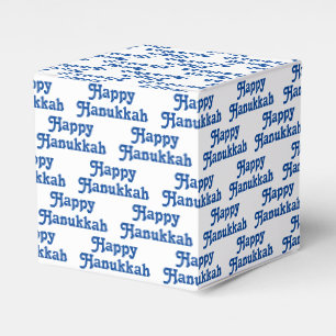 ’Lycklig Hanukkah’ blue white Helgdag Gift Presentaskar