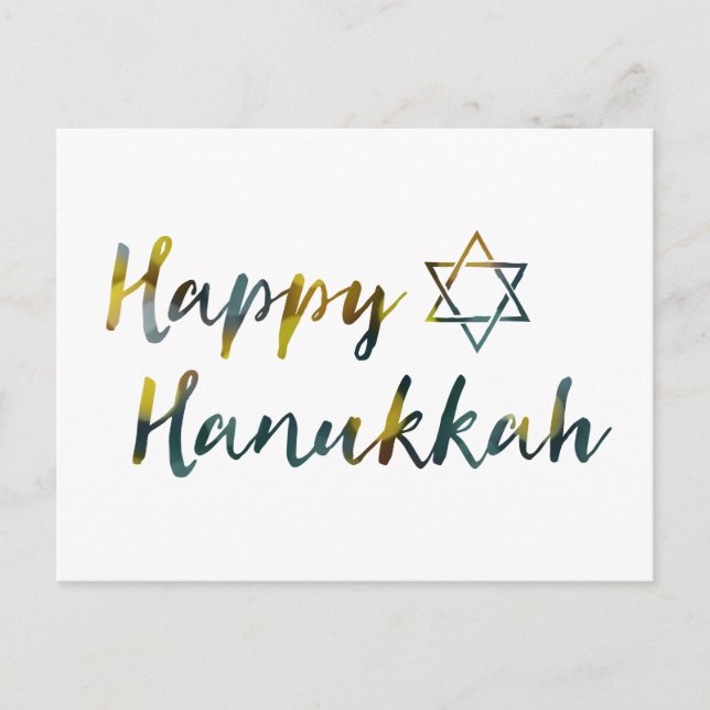 lycklig hanukkah bokeh helg vykort (Framsida)