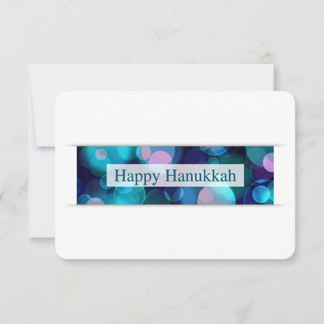 lycklig hanukkah (bokeh) inbjudningar (Framsida)