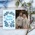 Lycklig Hanukkah Botanical Watercolor ANPASSNINGSB Vykort<br><div class="desc">Söte teckning att önska någon lycklig hanukkah! Klicka på "Redigera med Design verktyg" om du vill lägga till ett eget foto och en egen text. Finns även som hälsningskort, fotokort eller digital nedladdning som skickas direkt via e-post eller sms. Kolla min butik för mer eller säg till om du vill...</div>
