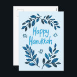 Lycklig Hanukkah Botanical Watercolor Helg Vykort<br><div class="desc">Söte teckning att önska någon lycklig hanukkah! Klicka på Redigera med Design verktyg om du vill lägga till en egen text. Finns även som hälsningskort eller digital nedladdning som skickas direkt via e-post eller sms. Kolla min butik för mer eller säg till om du vill ha någon anpassningsbar! Jag kan...</div>
