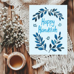 Lycklig Hanukkah Botanical Watercolor Helg Vykort<br><div class="desc">Söte teckning att önska någon lycklig hanukkah! Klicka på Redigera med Design verktyg om du vill lägga till en egen text. Finns även som hälsningskort eller digital nedladdning som skickas direkt via e-post eller sms. Kolla min butik för mer eller säg till om du vill ha någon anpassningsbar! Jag kan...</div>