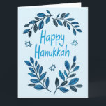 Lycklig Hanukkah Botanical Watercolor Kort<br><div class="desc">Söte teckning att önska någon lycklig hanukkah! Klicka på Redigera med Design verktyg om du vill lägga till en egen text. Finns även som vykort, hälsningskort, fotokort eller digital nedladdning som skickas direkt via e-post eller sms. Kolla min butik för mer eller säg till om du vill ha någon anpassningsbar!...</div>