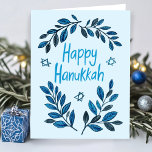 Lycklig Hanukkah Botanical Watercolor Modern Helgd Kort<br><div class="desc">Söte teckning att önska någon lycklig hanukkah! Klicka på Redigera med Design verktyg om du vill lägga till en egen text. Finns även som vykort, hälsningskort, fotokort eller digital nedladdning som skickas direkt via e-post eller sms. Kolla min butik för mer eller säg till om du vill ha någon anpassningsbar!...</div>