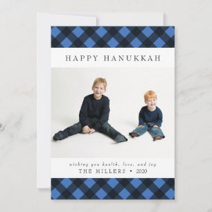 Lycklig Hanukkah Buffalo Play Card för jul Julkort