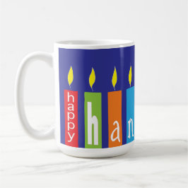 Lycklig Hanukkah Candles Mugg
