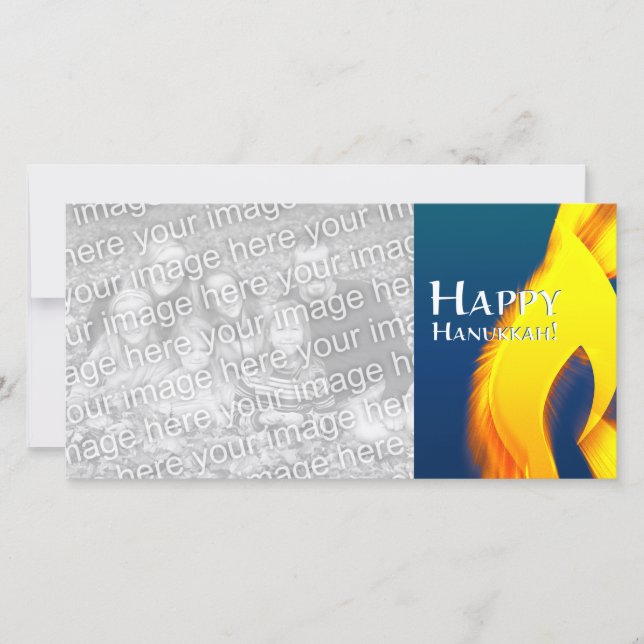 lycklig hanukkah (CandleShine) Julkort (Framsida)