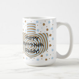Lycklig Hanukkah/Chanukah Blue/Brown Star Mugg