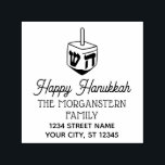 Lycklig Hanukkah Chanukah Dreidel Namn Adress Självfärgande Stämpel<br><div class="desc">Lycklig Hanukkah Chanukah Dreidel Family Namn Returadress =============</div>