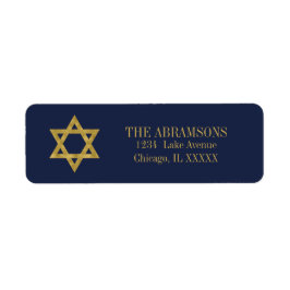 Lycklig Hanukkah Chanukah Helgdag Adressetiketter Returadress Etikett