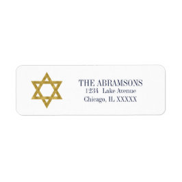 Lycklig Hanukkah Chanukah Helgdag Adressetiketter Returadress Etikett