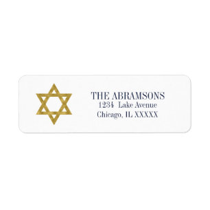 Lycklig Hanukkah Chanukah Helgdag Adressetiketter Returadress Etikett