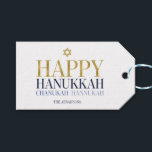 Lycklig Hanukkah Chanukah Helgdag Gift Märkres Presentetikett<br><div class="desc">Faux-simulerad utformning av guld-folie ingår i denna konstruktion. Anpassa anpassningsbarna ovan. Du hittar ytterligare samordningsposter i vår "Lycklig Hanukkah Chanukah"-samling.</div>