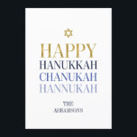 Lycklig Hanukkah Chanukah-Helgdag-guldolja Julkort<br><div class="desc">Faux-simulerad utformning av guld-folie ingår i denna konstruktion. Anpassa anpassningsbarna ovan. Du hittar ytterligare samordningsposter i vår "Lycklig Hanukkah Chanukah"-samling.</div>