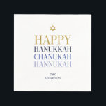 Lycklig Hanukkah Chanukah Helgdag Papper Napkins Pappersservett<br><div class="desc">Faux-simulerad utformning av guld-folie ingår i denna konstruktion. Anpassa anpassningsbarna ovan. Du hittar ytterligare samordningsposter i vår "Lycklig Hanukkah Chanukah"-samling.</div>