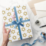 Lycklig Hanukkah Chanukah Helgdag Wrapping Papper Presentpapper<br><div class="desc">Faux-simulerad folie av guld ingår i denna design.Du hittar ytterligare koordinerande element i vår "Lycklig Hanukah Chanukah"-samling.</div>