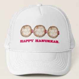 Lycklig Hanukkah Chanukah Jelly Donut Doughnut Truckerkeps