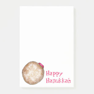 Lycklig Hanukkah Chanukah Jelly Donut Dougnut Food Post-it Block