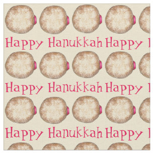 Lycklig Hanukkah Chanukah Jelly Donut Sufganiyah Tyg