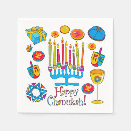 Lycklig Hanukkah - Chanukah Napkin Pappersservett