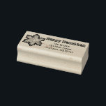 Lycklig Hanukkah Chanukah Snowflake Jewish Helgdag Stämpel<br><div class="desc">Rubber frimärke har en originalmarkörillustration av en färsk snöflingkaka. Underbar för helgdag,  utskick och hantverk! Anpassa bara din information.</div>