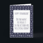 Lycklig Hanukkah Covid 2020 Quarantine Kort<br><div class="desc">Den här designen kan vara personlig i det område som tillhandahålls genom att ändra fotot och/eller text. Du kan också anpassa den genom att klicka för att anpassa ytterligare alternativ och ta bort eller ändra färg i bakgrunden, lägga till text, ändra texten färg eller stil eller ta bort texten för...</div>