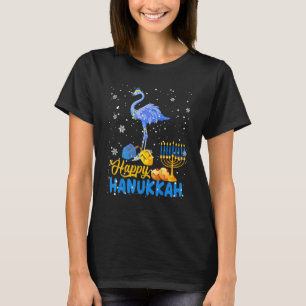 Lycklig Hanukkah Cute Hanukkah Flamingo Menorah Je T Shirt