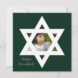 Lycklig Hanukkah Cute Photo Kort
