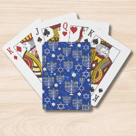 Lycklig Hanukkah, David Menorahs moderna stjärna Casinokort