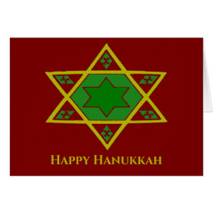 Lycklig Hanukkah, David-stjärnan Hälsningskort