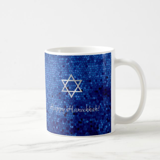 Lycklig Hanukkah davidsstjärna Kaffemugg (Höger)