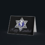 Lycklig Hanukkah Decorated Star of David Card Helgkort<br><div class="desc">Du kan ändra bakgrundens svarta färg till valfritt färg. Klicka bara på anpassningsfunktionen till högerna för det här om du vill komma igång. Det här kortet är också tomt i redot för att du ska kunna lägga till ditt eget personliga meddelande... © 2004-2013 MarloDesigner www.marlodeedesigns.com :: Med ensamrätt för alla...</div>