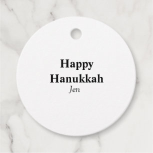 Lycklig Hanukkah din namntextbild redigerbar Gåvor Etiketter