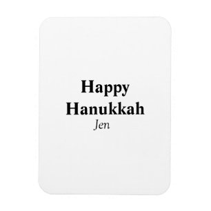 Lycklig Hanukkah din namntextbild redigerbar Magnet