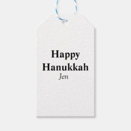 Lycklig Hanukkah din namntextbild redigerbar Presentetikett