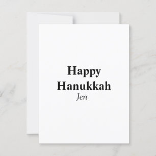 Lycklig Hanukkah din namntextbild redigerbar Vykort
