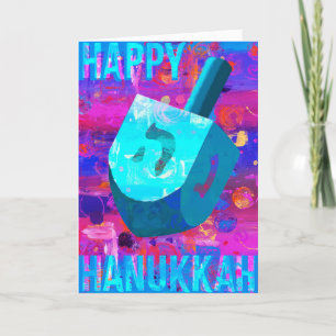Lycklig Hanukkah Dreidel Helgkort