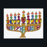 Lycklig Hanukkah Dreidels Menorah Helg Vykort<br><div class="desc">Du visar Lee Hiller Design Collection. Apparatur,  gåvor och samlarföremål Lee Hiller Photography eller Digital Art Collection. Du kan visa hennes naturfotografi på http://HikeOurPlanet.com/ och följa hennes vandrande blogg i Hett Vår nationalpark.</div>