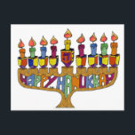 Lycklig Hanukkah Dreidels Menorah Helg Vykort<br><div class="desc">Du visar Lee Hiller Design Collection. Apparatur,  gåvor och samlarföremål Lee Hiller Photography eller Digital Art Collection. Du kan visa hennes naturfotografi på http://HikeOurPlanet.com/ och följa hennes vandrande blogg i Hett Vår nationalpark.</div>