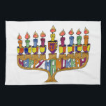 Lycklig Hanukkah Dreidels Menorah Kökshandduk<br><div class="desc">Du visar Lee Hiller Design Collection. Apparatur,  gåvor och samlarföremål Lee Hiller Photography eller Digital Art Collection. Du kan visa hennes naturfotografi på http://HikeOurPlanet.com/ och följa hennes vandrande blogg i Hett Vår nationalpark.</div>
